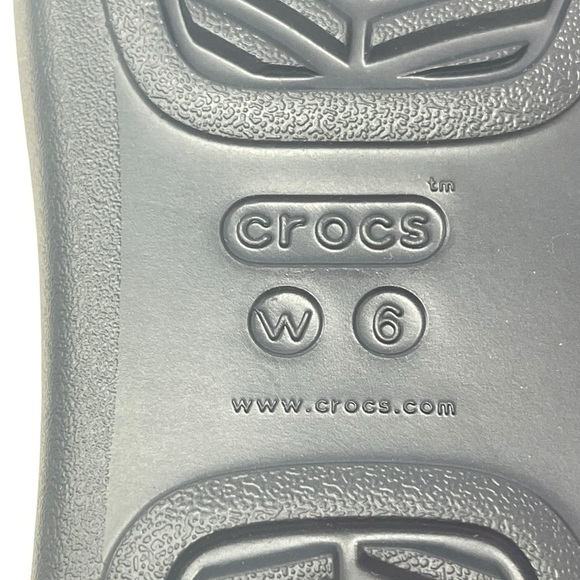 CROCS Women’s Size 6 Boca Medallion Wedge Flip Flop Sandals Navy - Picture 7 of 8